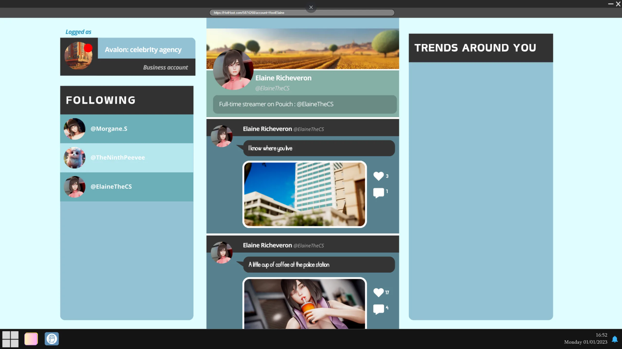 E-Thots: A NTR Game Set in a 100% interactive PC Interface screenshot 9