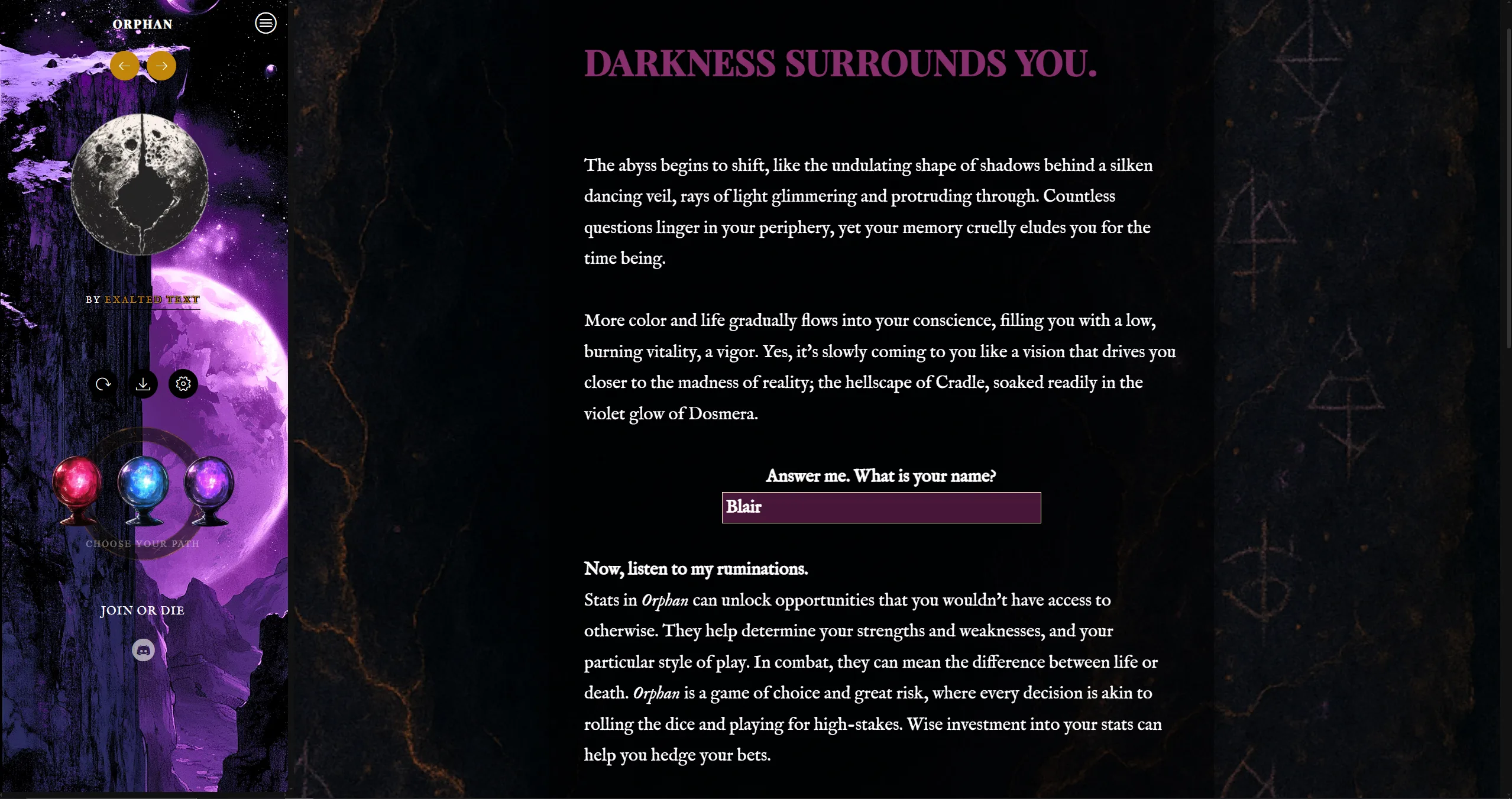 Orphan screenshot 1